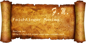 Feichtinger Maxima névjegykártya